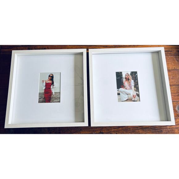2 Rustic Whitewash Farmhouse Photo Frames 16”x16” or Mat 6.5x4.5” - Picture 6 of 6